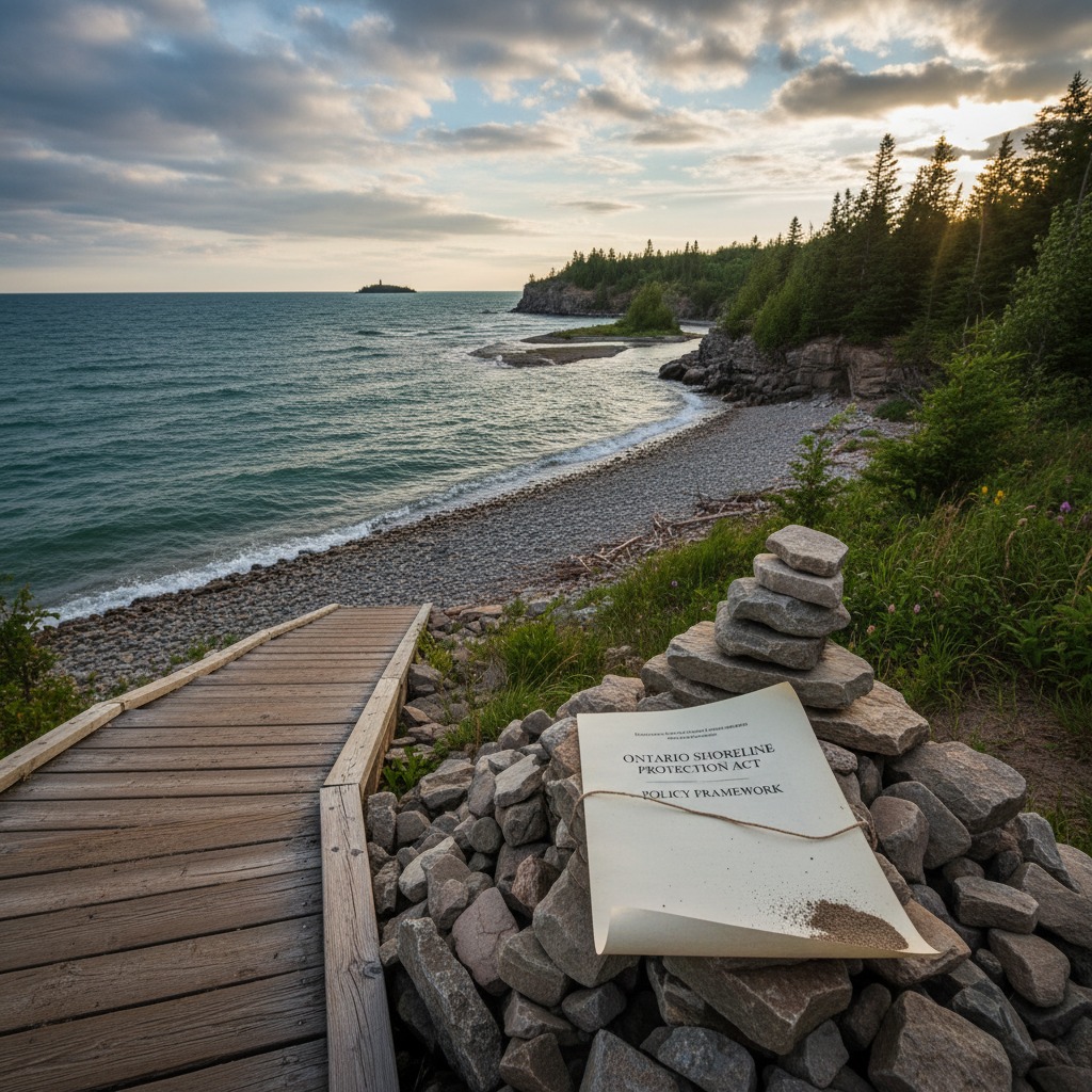 Planning documents and policy papers on a desk